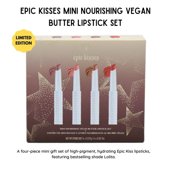 🆕💥💄KVD BEAUTY Epic Kisses Limited Edition Nourishing💄 Lipstick 4Pc Se - Picture 4 of 15